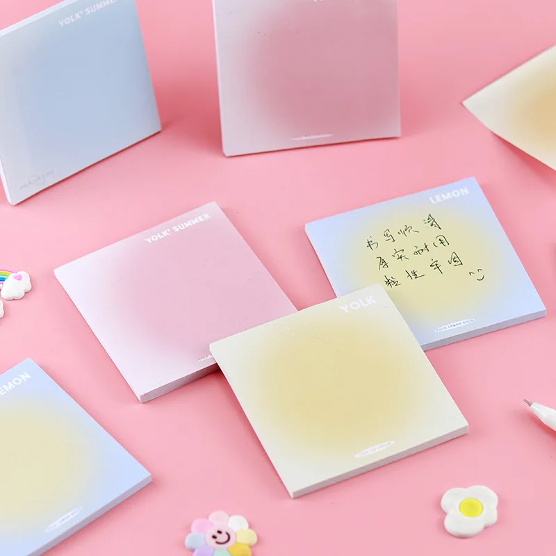 

Summer Color Note Paper Simple Gradient Can Paste Hand Account Paper Sticky Note Memo Pads Sticky Notes Stationery