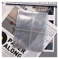 10 sheets a5 6 ring photocards clear binder pages 4 2 pockets kpop photo polaroid cards postcard album plastic protector sleeves