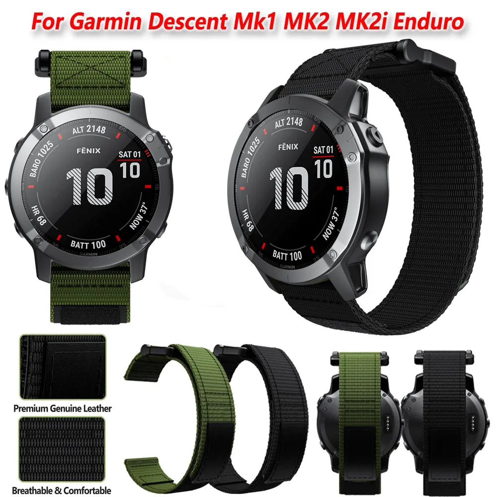 

Ремешок нейлоновый для наручных часов Garmin Fenix 6 6X Pro 5X 5 Plus 3HR 7X 7 Forerunner 935 VERTIX2