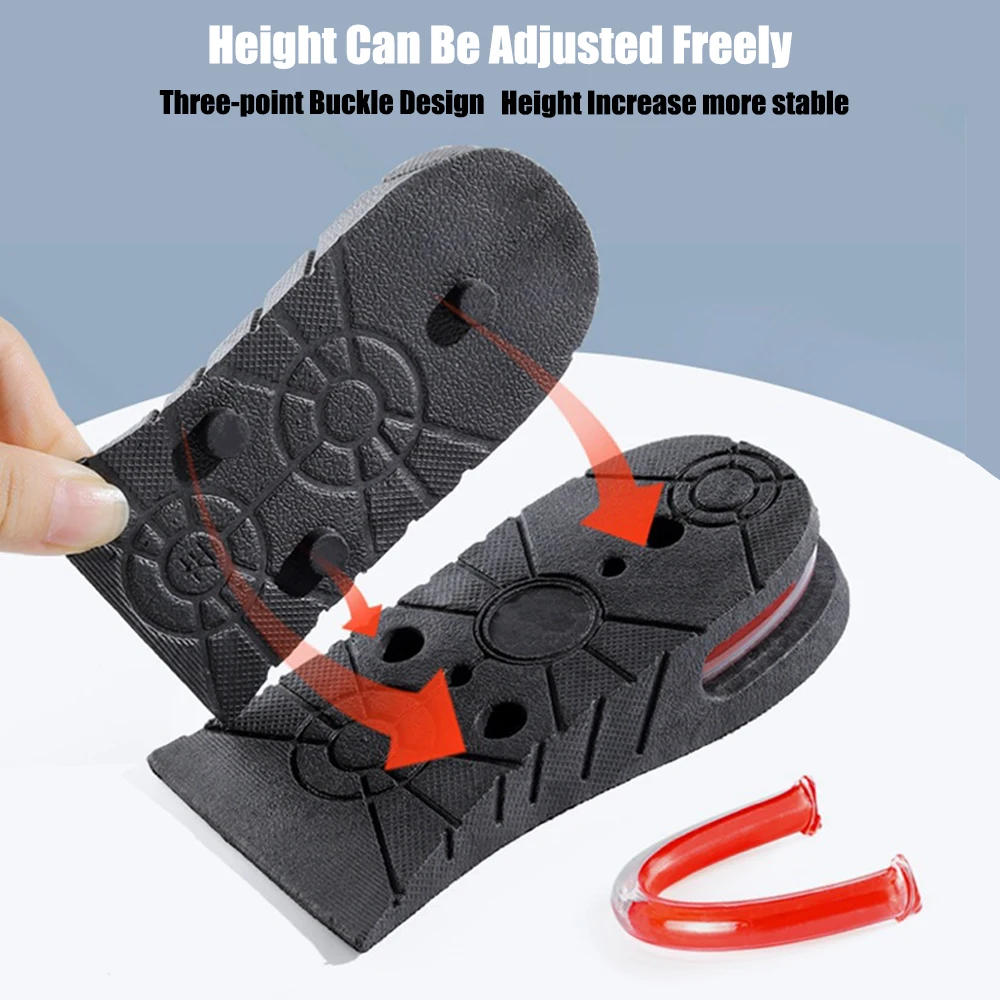 Adjustable Height Increase Insoles for Men Women Elevator Shoes Cushion Sneakers Heel Lifting Insert Heightening Insoles 3-7.5cm
