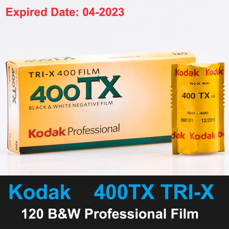 

New Foe Kodak TRI-X 400TX Professional IOS 400 120 Black and white film White Negative Film 1-5 Roll (Expiration Date: 2023)