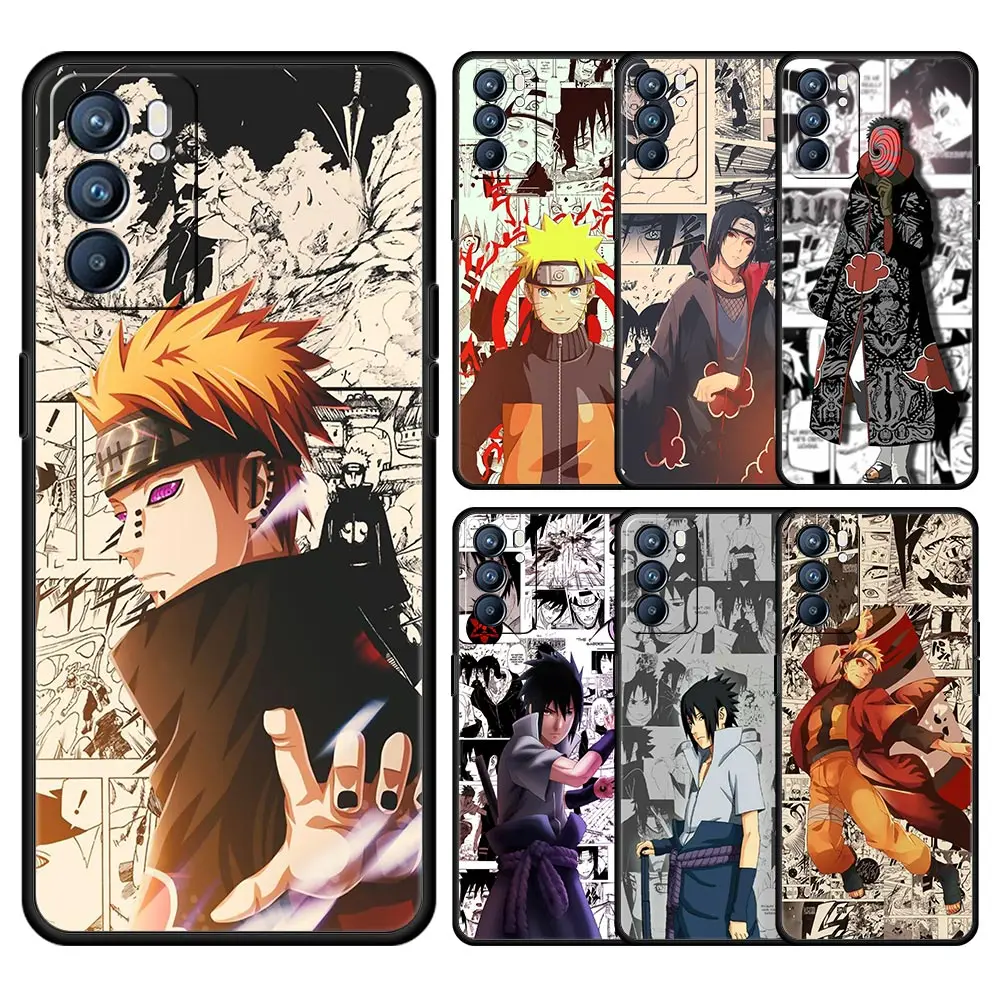 

Naruto Kakashi Sasuke Akatsuki Phone Case For Oppo Reno7 SE Reno6 Z 5G Find X5 Pro A54 A53 A52 A9 2020 A95 A16 A76 A74 A12 Cover