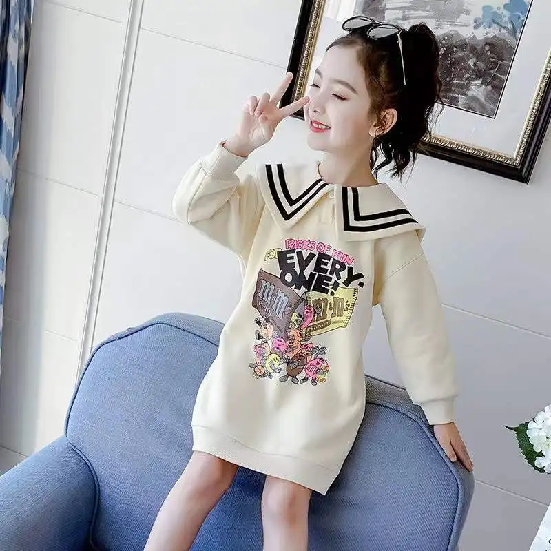 Cartoons Spring Autumn Tops Hoodies Girls Sweatshirts Jacket Coat Kids Overcoat Outwear Teenager Wedding Party Dress High Qualit