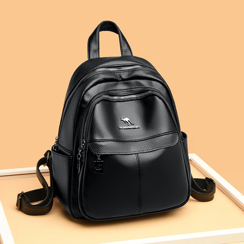 

Women Backpack 2022 New Designer Luxury Brand Bag Leather Pu High Quality Handbag Travel Classic Girl Fashion Daily Backpack