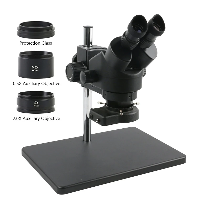 

3,5X-90X непрерывный зум, парафокальный бинокулярный стереомикроскоп WF10X/20 мм, окуляры 56 светодиодный светильник для пайки, инструменты для ремонта