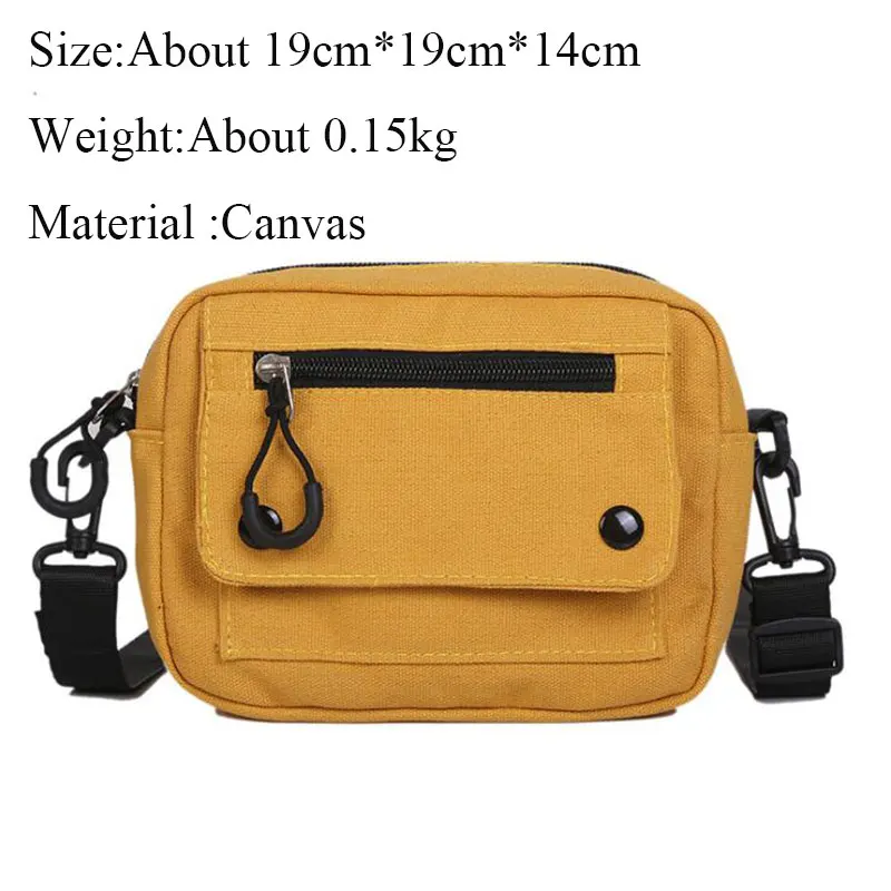 2023 Canvas Women's Crossbody Bag New Korean Shoulder Handbag Solid Color Student Phone Bag Simple Shopper Zipper Purse Bag