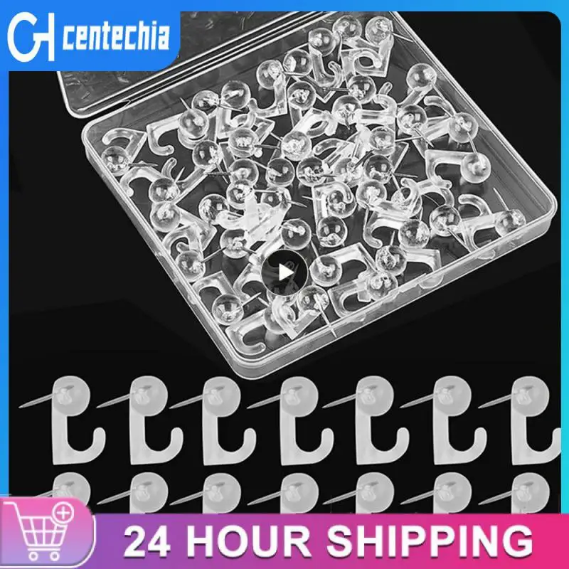 

Press The Nail Polished Smooth Black Thumbtack Metal Anti-rust Multi-color Optional Hook Nail No Trace Nail Durable Color