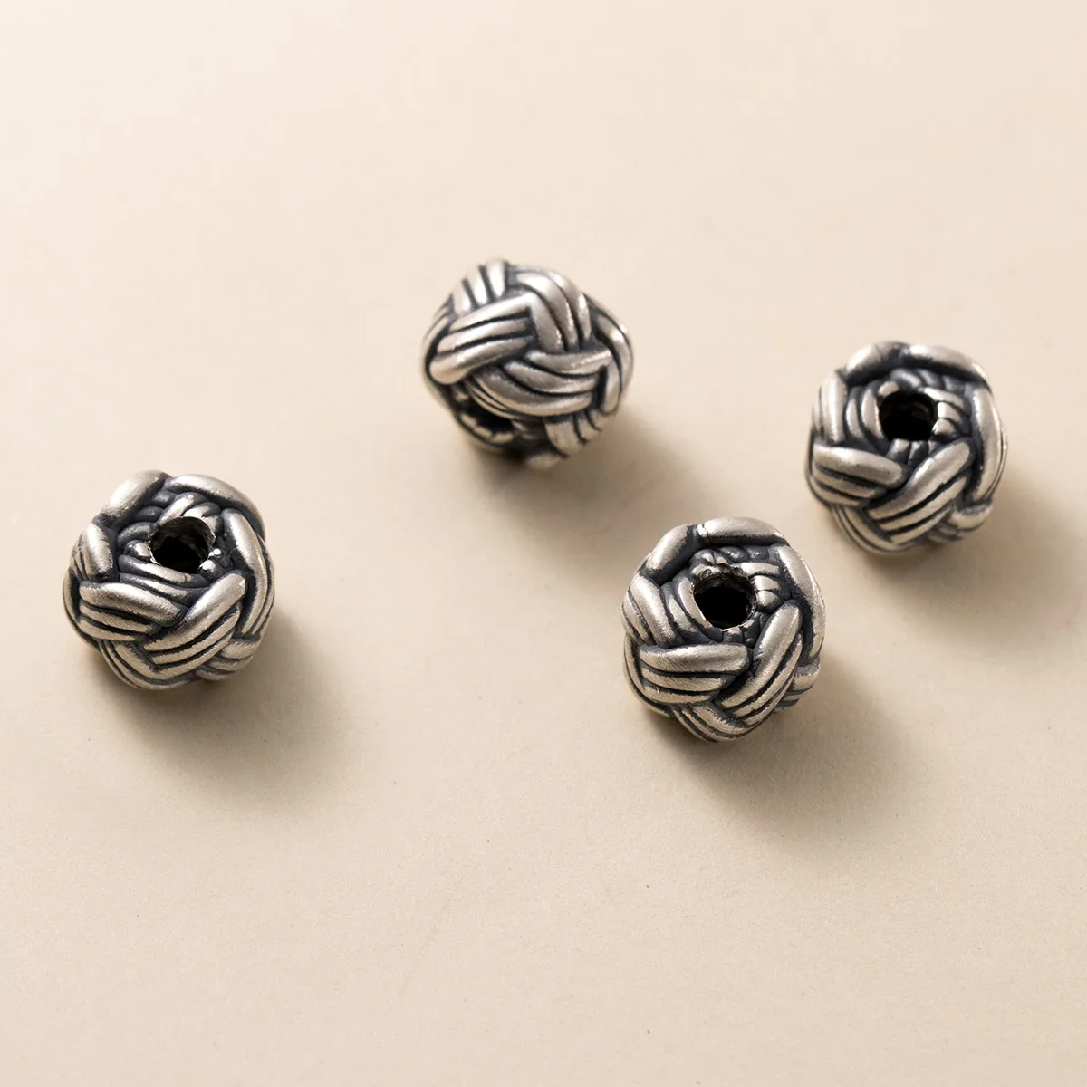 1 шт./партия бусины из серебра 999 пробы 10 х7 5 мм