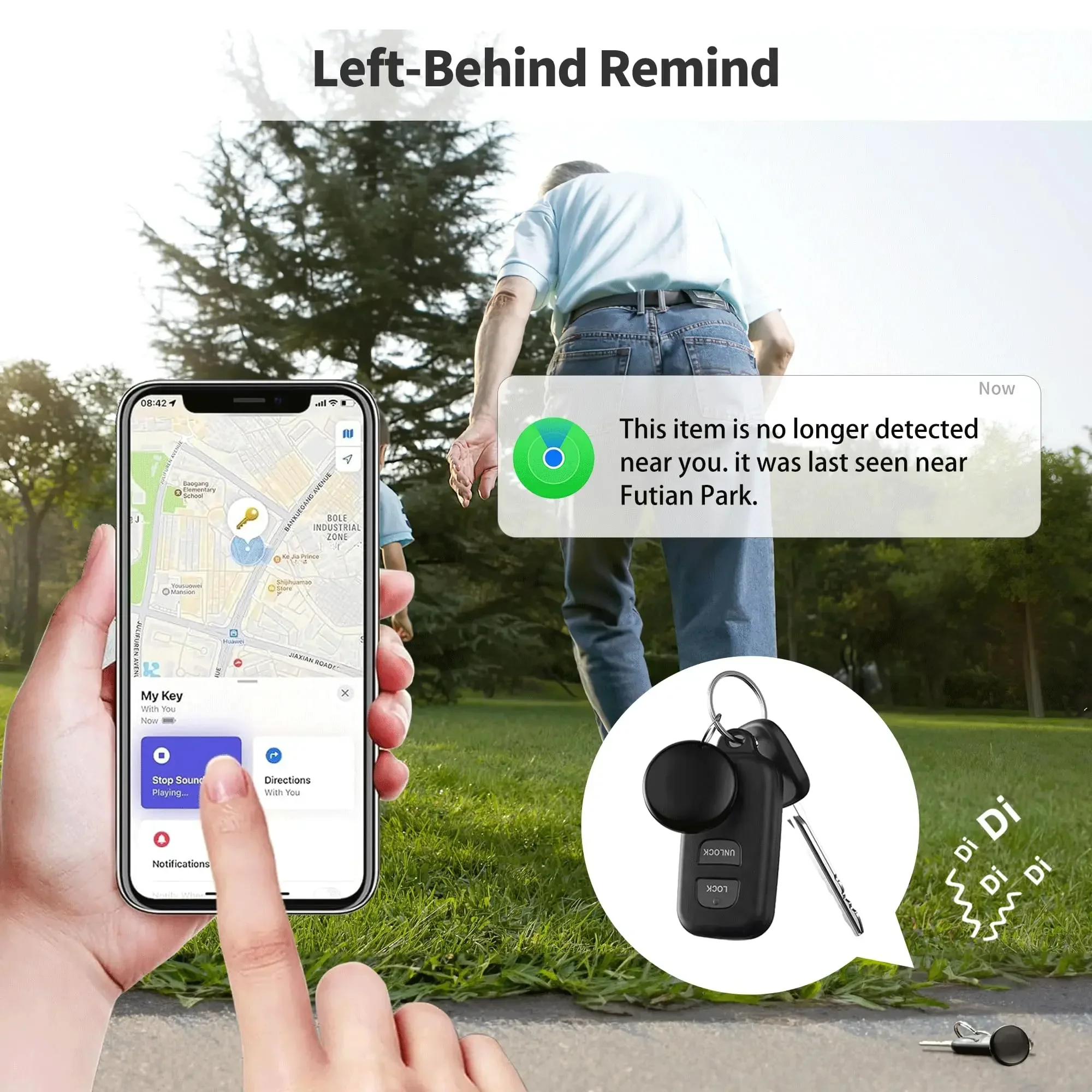 Фото Беспроводное устройство слежения Bluetooth Air Tags Tracker с Apple Find My Smart Item Finders для автомобильных ключей, рюкзака для багажа №5