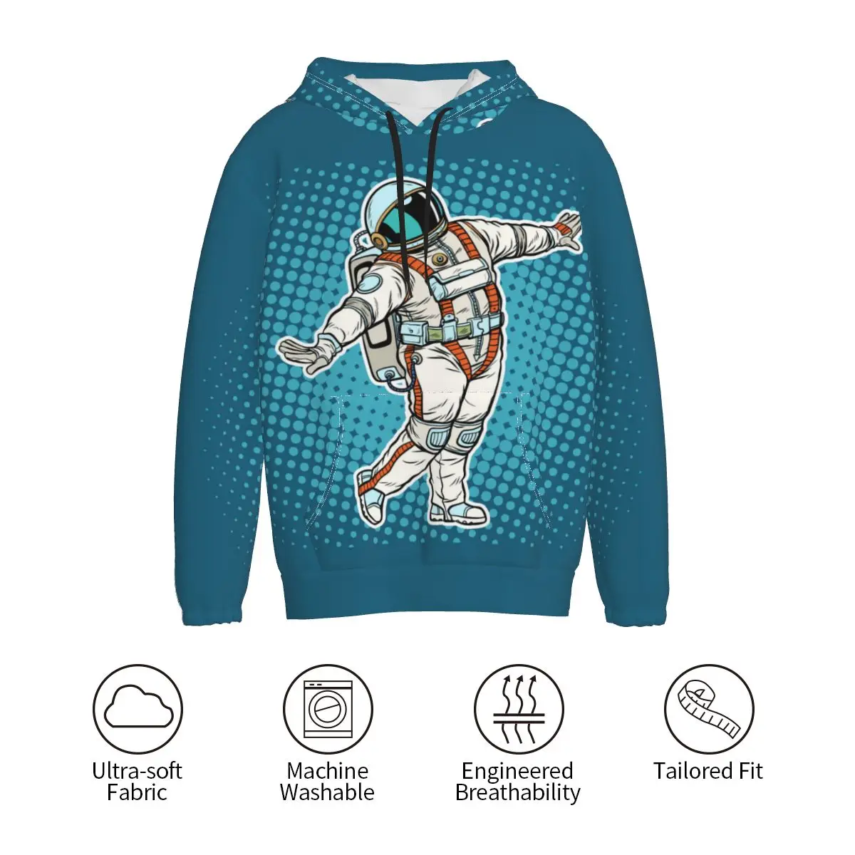 

Новинка 2021, свитшоты с астронавтом, поп-арт Harajuku, свободная уличная одежда, мужская Толстовка на осень и весну