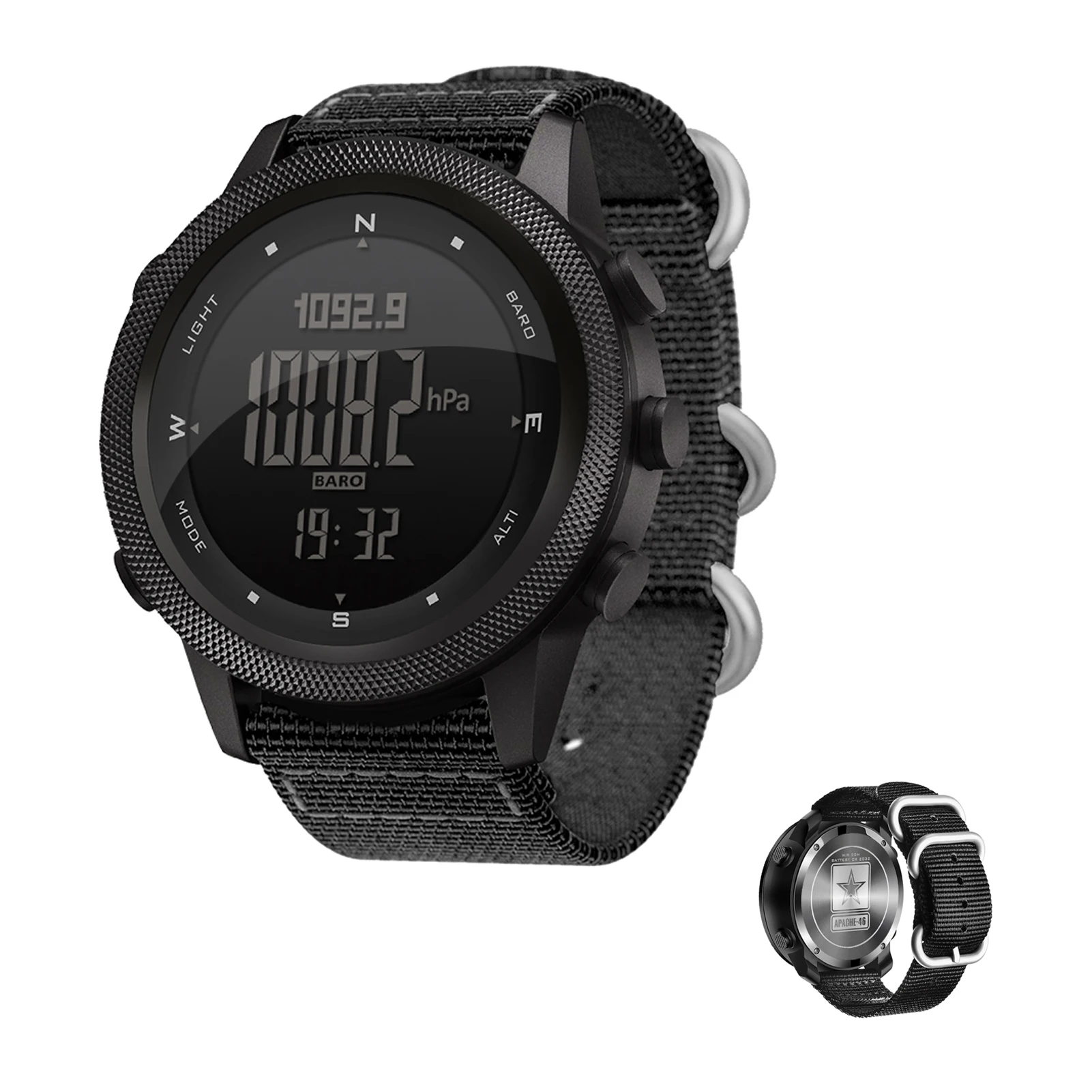 

NORTH EDGE AP46 Men's Sport Digital Watch Hours Running Hiking Swimming Military Army Altimeter Barometer Compass Watches