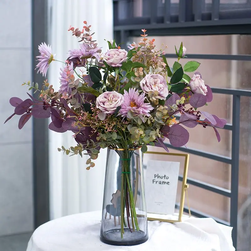 Скандинавский искусственный роскошный букет розы Цветочный набор для гостиной