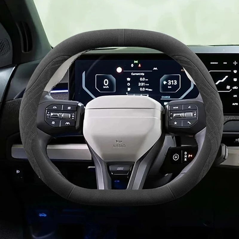 

Новый для KIA EV3 EV4 EV5 EV9, замшевый чехол на руль автомобиля, декоративная ручка, оплетка на руль, аксессуары для интерьера