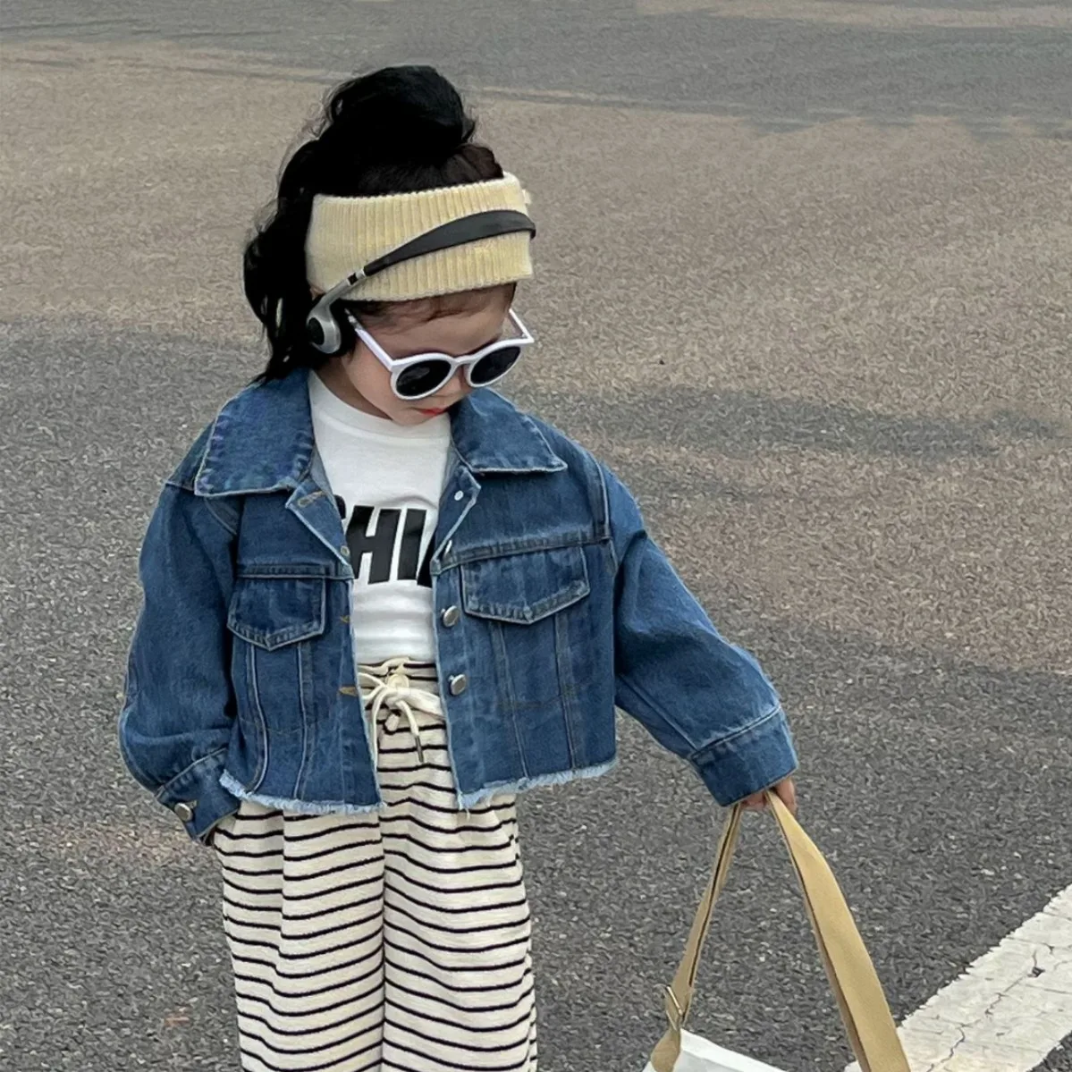 Женский ковбойский Топ с длинным рукавом повседневный Свободный в Корейском