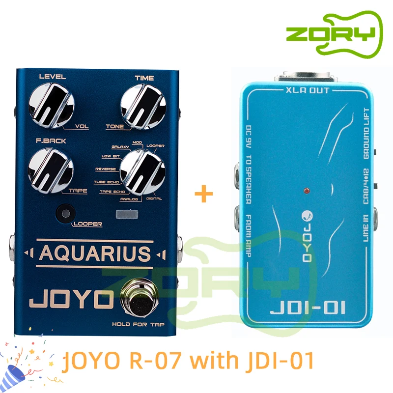 

JOYO R-07 AQUARIUS LOOPER + Delay Pedal Effect Electric guitar accessories + JDI-01 DI box simula efectos de guitarra
