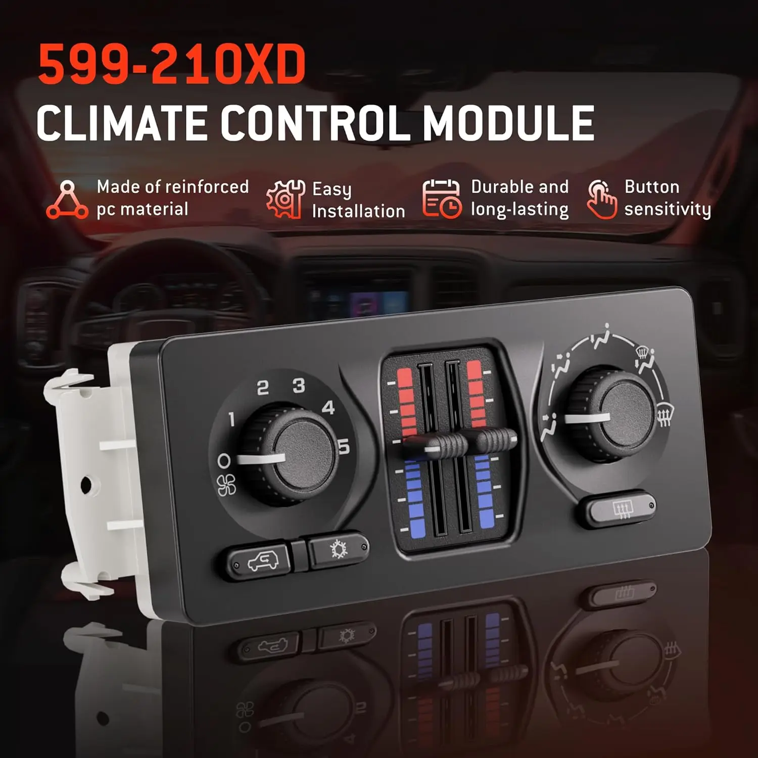 Фото Модуль управления климат-контролем 599-210XD, подходит для Chevrolet, GMC, Cadillac Silverado, Sierra, Yukon 1500, 2500, 3500 2003-2007 годов выпуска №1