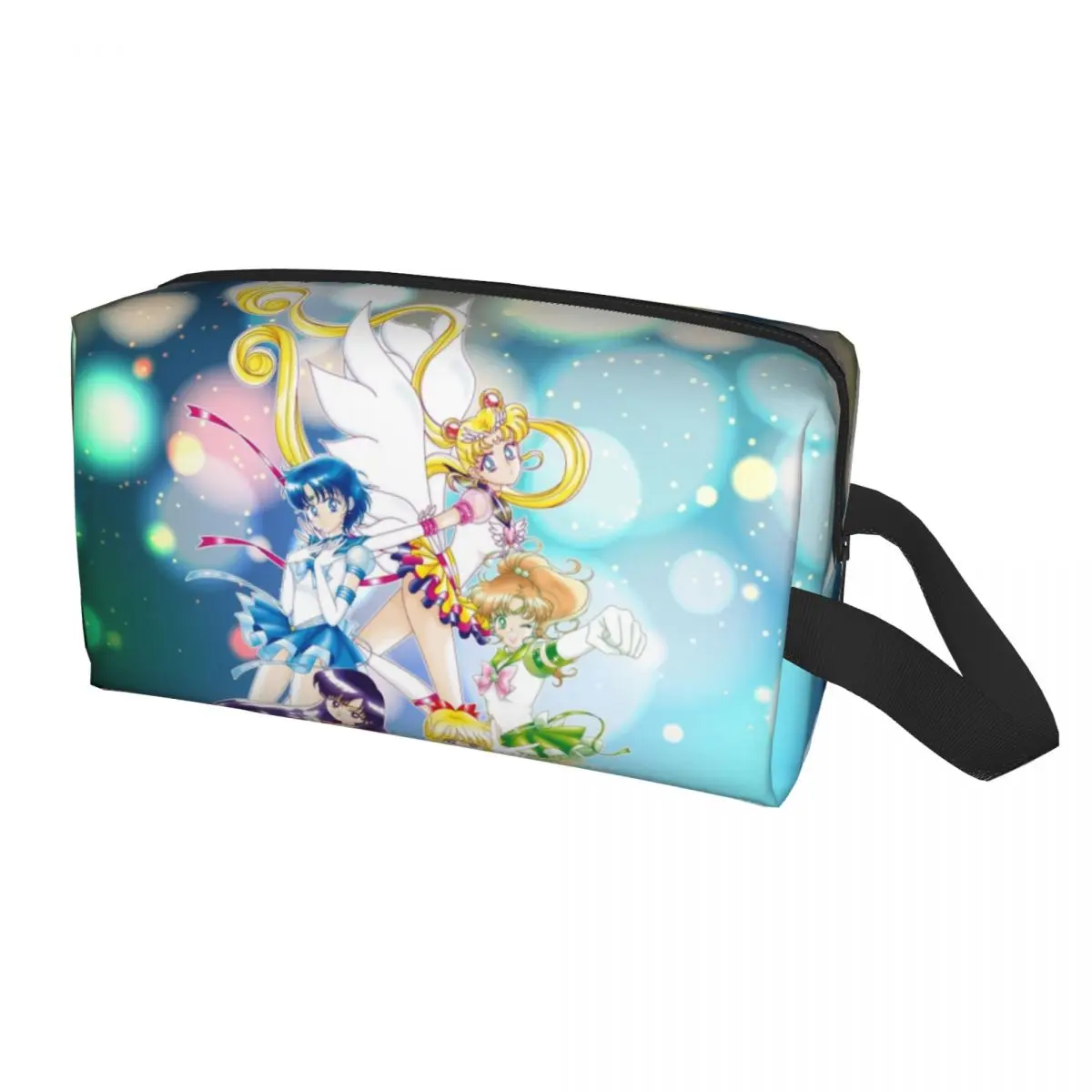

Fashion Eternal Inner Senshi Travel Toiletry Bag Women Sailor Kawaii Japanese Anime Makeup Cosmetic Bag Beauty Storage Dopp Kit