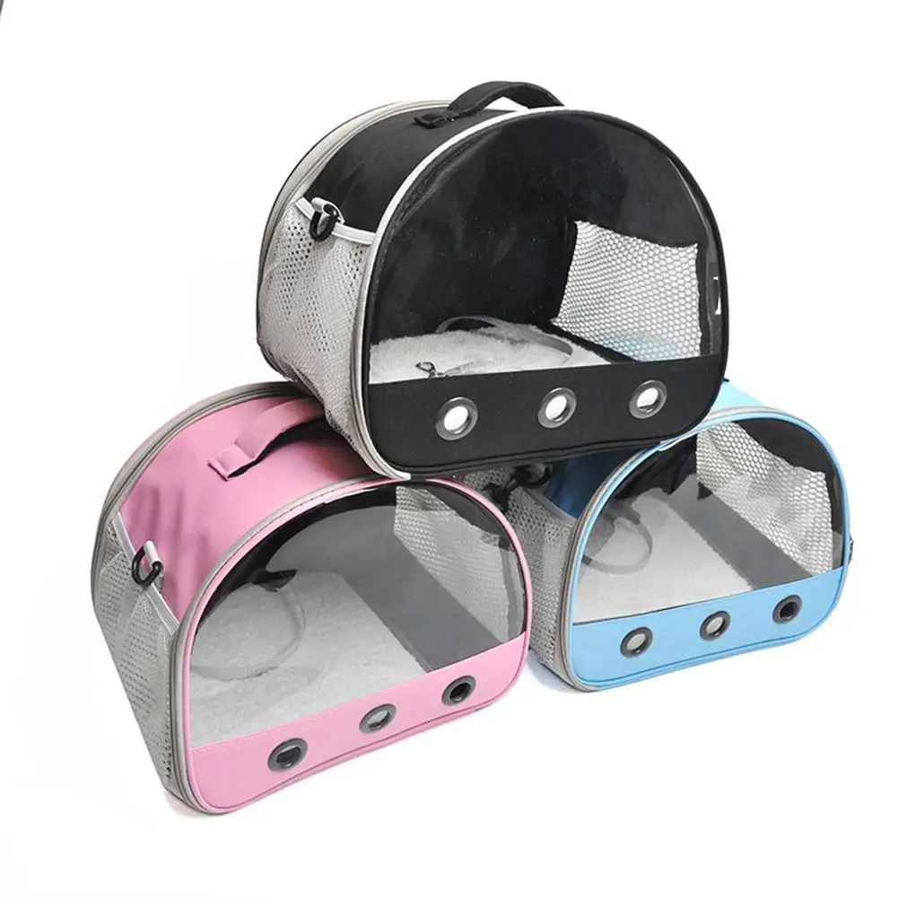 

Portable Pet Carrier Bag With Transparent Window Outdoor Hang Bag For Rabbit Hamster Chinchilla Hedgehog