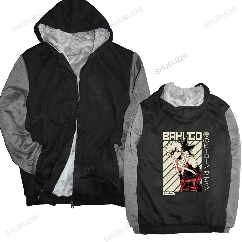 

Man thick hoodies Novelty Men's Boku No Hero Academia hoodie Pure Anime Manga Katsuki Bakugo unisex Outwear men sweatshirt