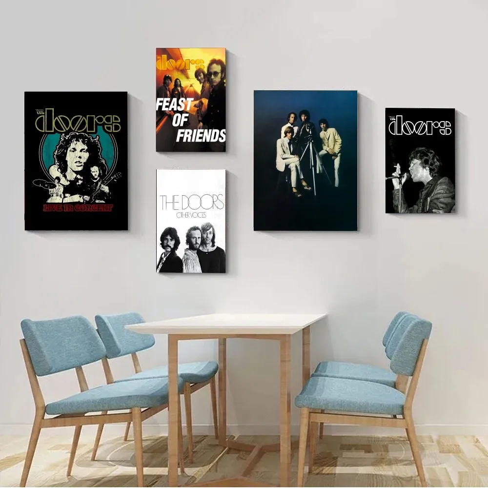 The Doors Jim Morrison Vintage Music Album Rock Poster Kraft Paper Wall Art Painting Study Aesthetic Small S