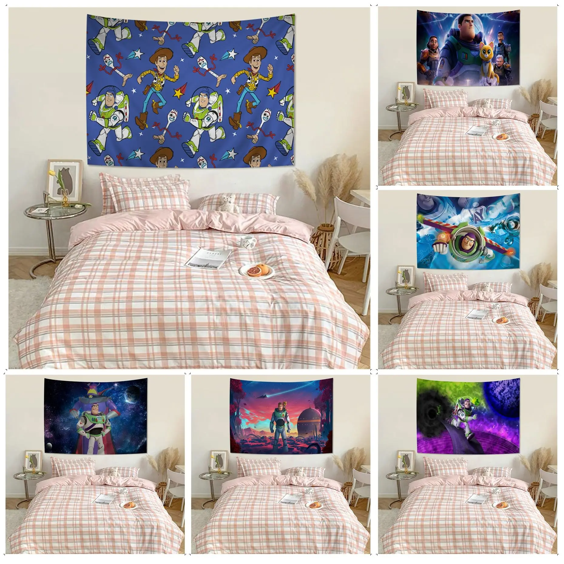 Настенный яркий гобелен с изображением истории игрушек Диснея недорогой