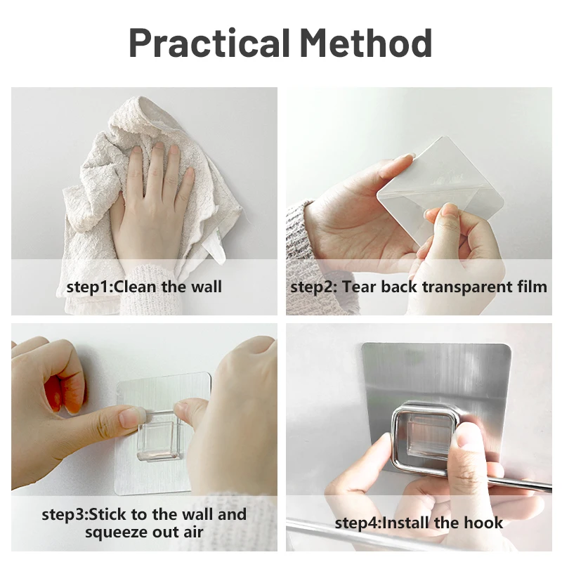 Wgo держатель для туалетной бумаги настенный клей без дрели полотенец из