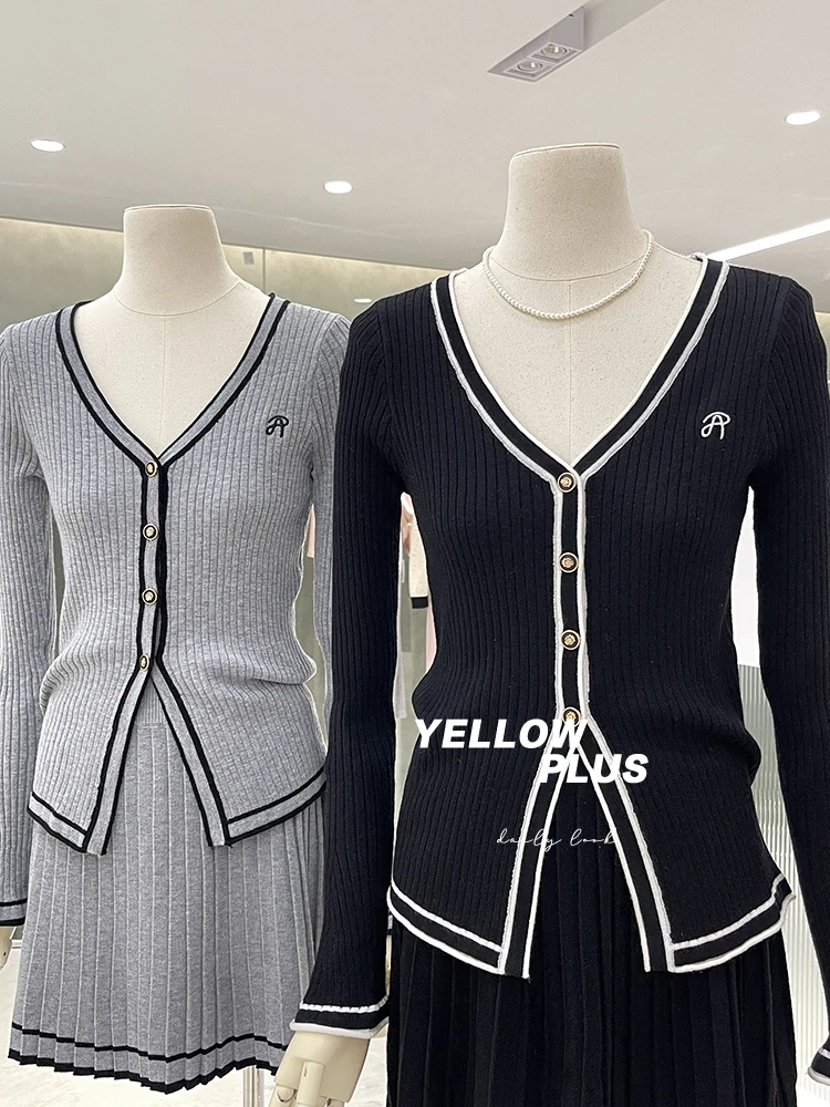 Высококачественный женский осенне-зимний вязаный шерстяной кардиган с длинным