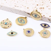 1pc zircon bohemia evil eye pendants for jewelry making charm pendants for women necklace bracelet making diy accessories boho