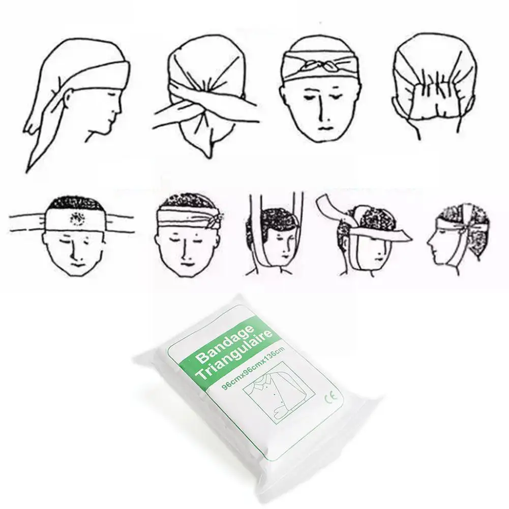 

5pcs Bandage Burning Dressing Bandage Triangular First Wrap Bandage Aid Fixation Wound Ca Bandage Kit Emergency Fracture B0g6