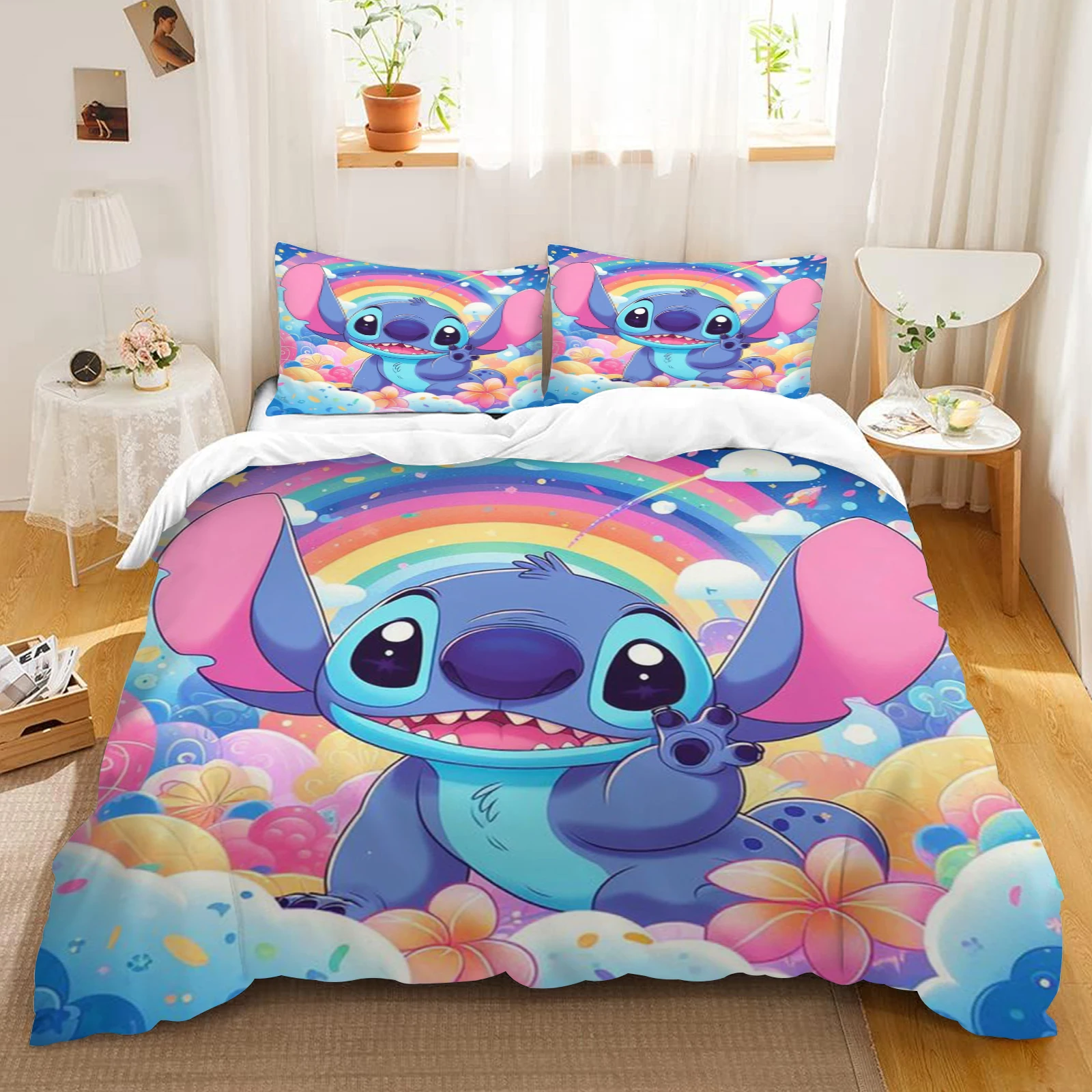 Комплект постельного белья из микрофибры с пододеяльником и наволочкой