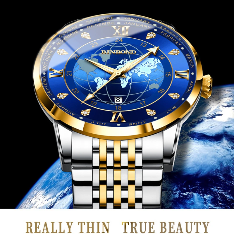 2023 New Men Watch Stainless Steel Top Quailty Luxury Push Button Hidden Clasp Waterproof Luminous Date Week Sport Wrist Watches