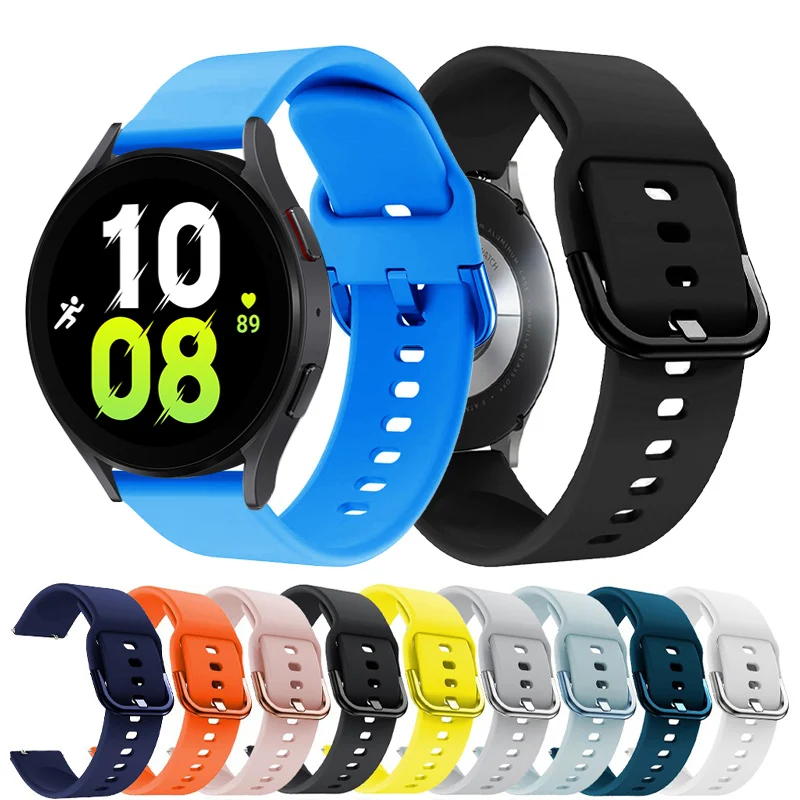 Silicone Strap For Samsung Galaxy watch 5/4 44mm 40mm/5 pro 45mm/Classic 46mm 42/Active 2 20/22mm Bracelet huawei gt 2/3pro band