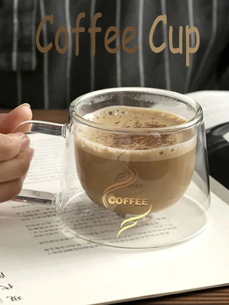 

200 мл двухслойная стеклянная прозрачная термоизолированная кофейная Коктейльная водка винная кружка стеклянная чашка с двойными стенками ...