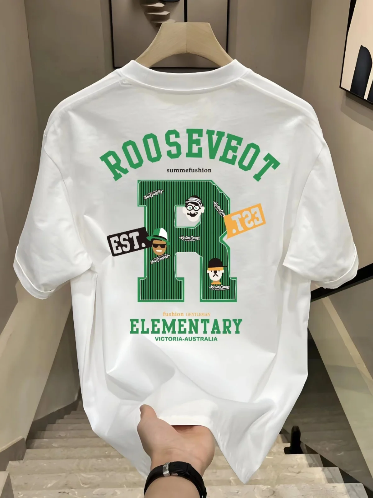 Американский модный бренд забавная футболка с короткими рукавами и буквенным