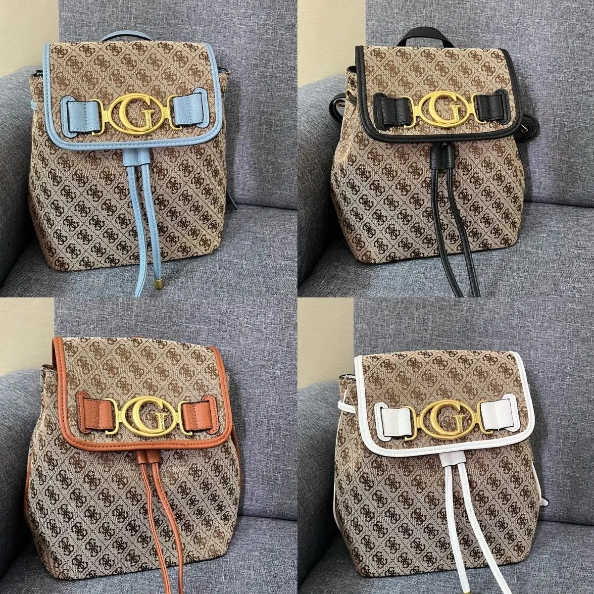 

2023 New Fashion Ladies Exquisite Light Luxury Double Zipper One Shoulder Messenger Bag Retro Backpack Backpack