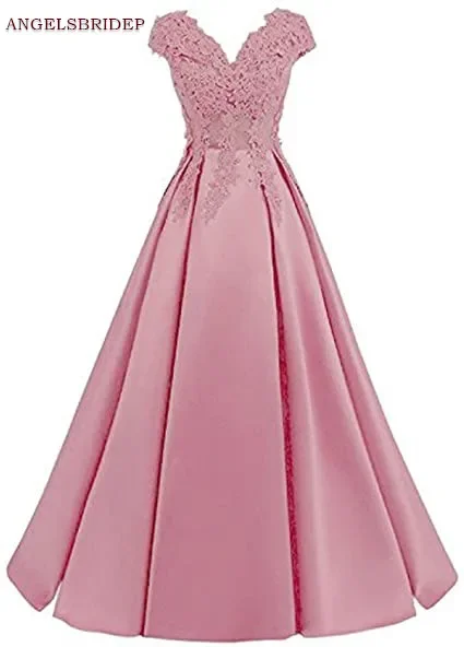 

2 STORE V-Neck Quinceanera Dresses Vestidos De 15 Anos Formal Applique Satin Sweet 16 Princess Birthday Party Gowns
