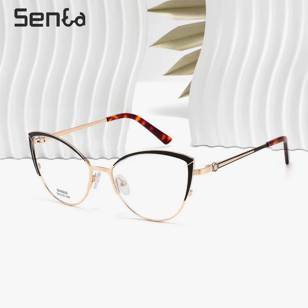 

Senta Women's Luxury Frame Glasses Minus Two Cat Eye Anti Blue Light Glasses Women Computer Lenses With Blue Filter Myopia Glass