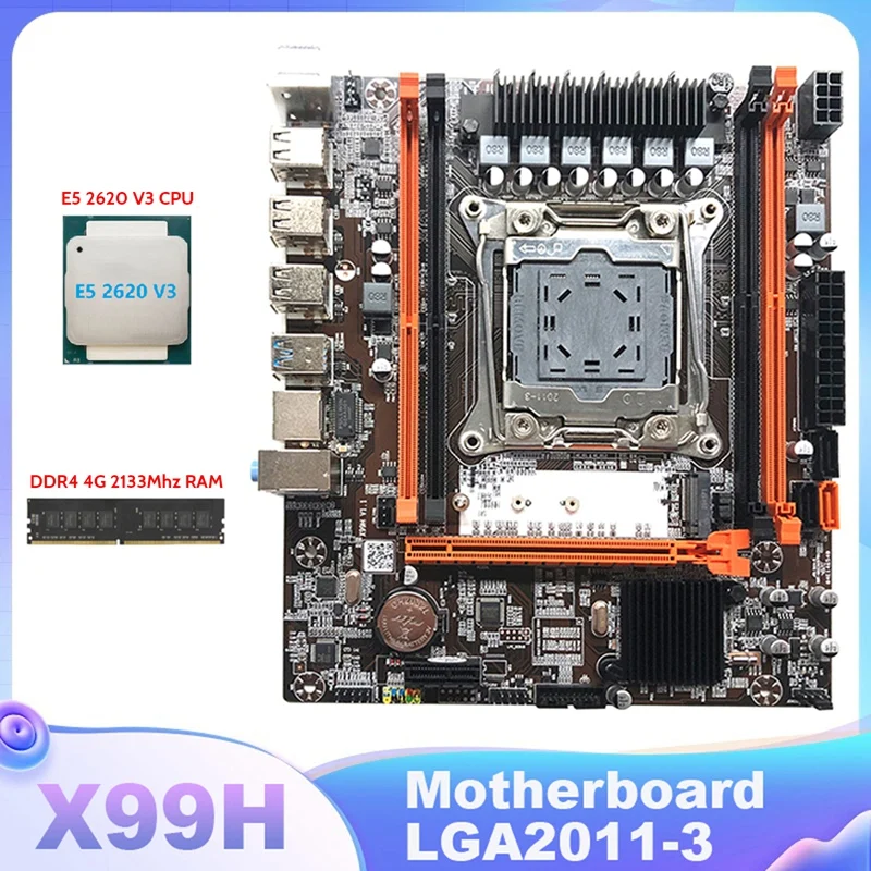 

Материнская плата X99H с поддержкой оперативной памяти DDR4 с процессором E5 2620 V3 + DDR4 4G 2133 МГц RAM