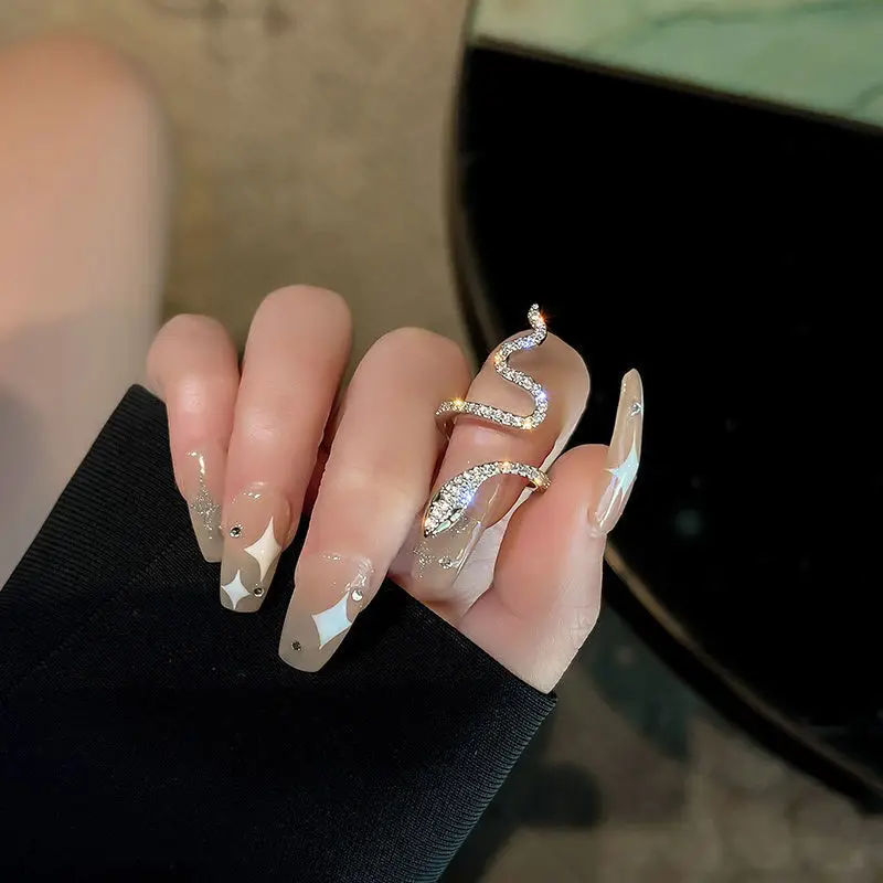 

Кольцо змеиное женское, нишевое дизайнерское регулируемое кольцо на палец с чувствительностью, светлое роскошное кольсветильник в стиле ins...