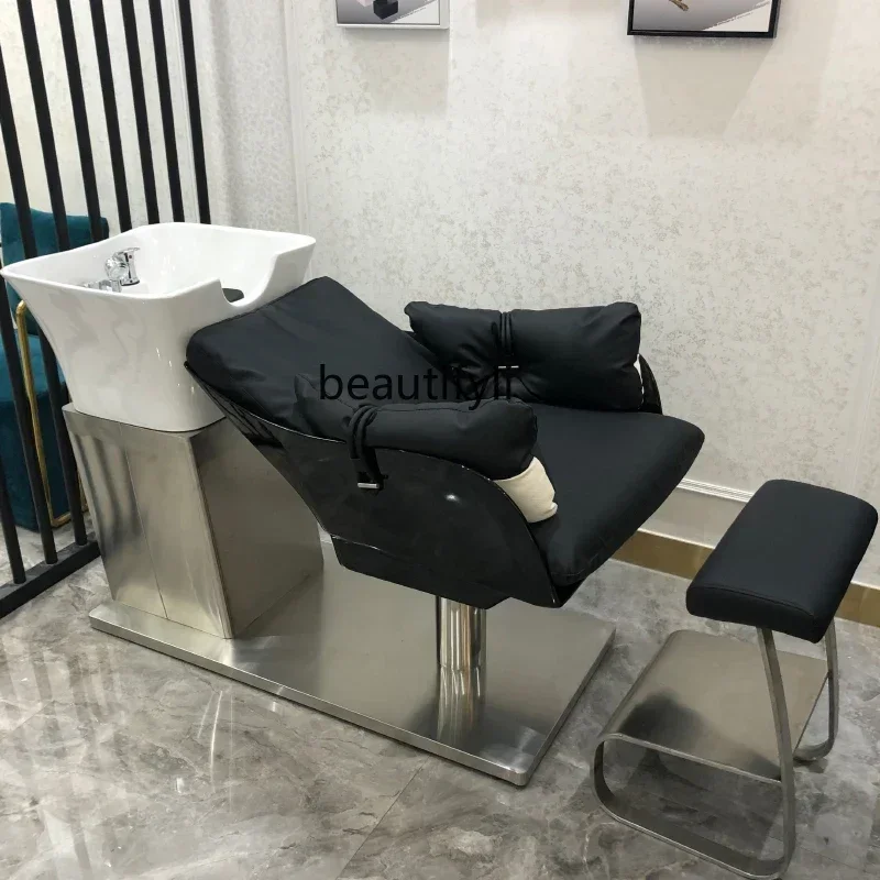 Парикмахерская стул для шампуня лежачая полусмывная кровать парикмахерская