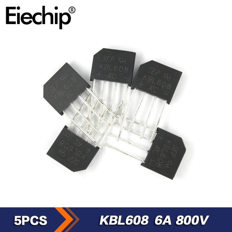 

5 шт., диодный мост-выпрямитель 800 в 6 А KBL608