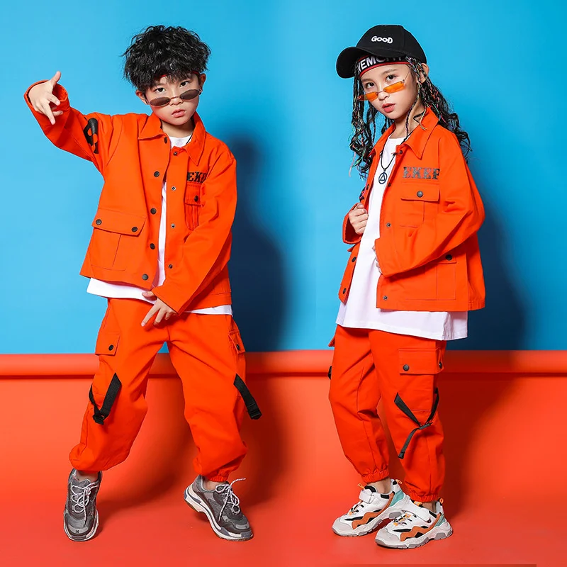 

New year's Day children's autumn hip-hop suit boys hip hop hiphop work clothes fashion children's s letter