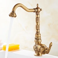 single handle european torneira antique finish brass basin faucet for bathroom