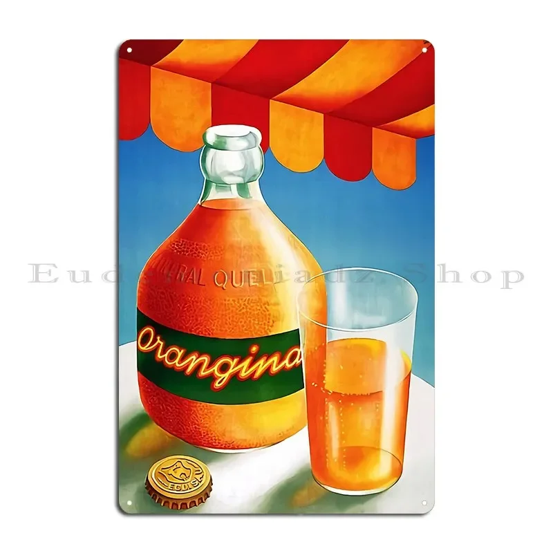 Орангина металлическая табличка плакат паб-клуб персонализированный персонаж