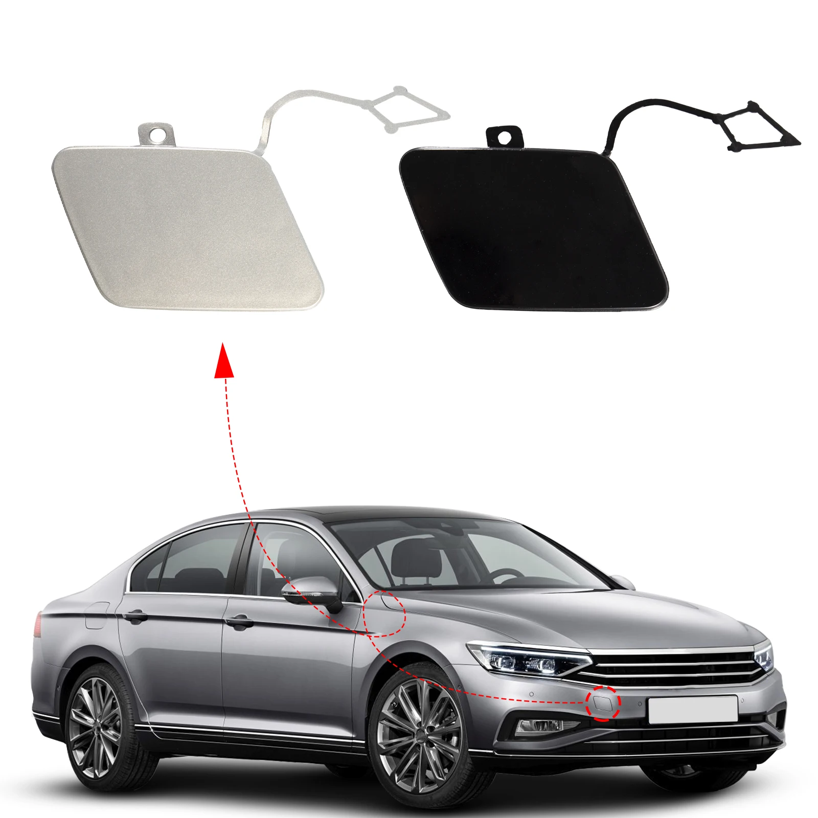 

Front Bumper Tow Hook Cover Towing Eye Cap For VW Passat B8 2020-2021 3GD807155A Car Accessories