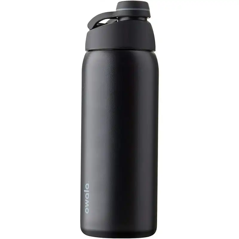 

Water Bottle Stainless Steel, 32 Oz., Very Dark Black Glass cups Botellas de agua para niños Insulated bottle with straw Garraf