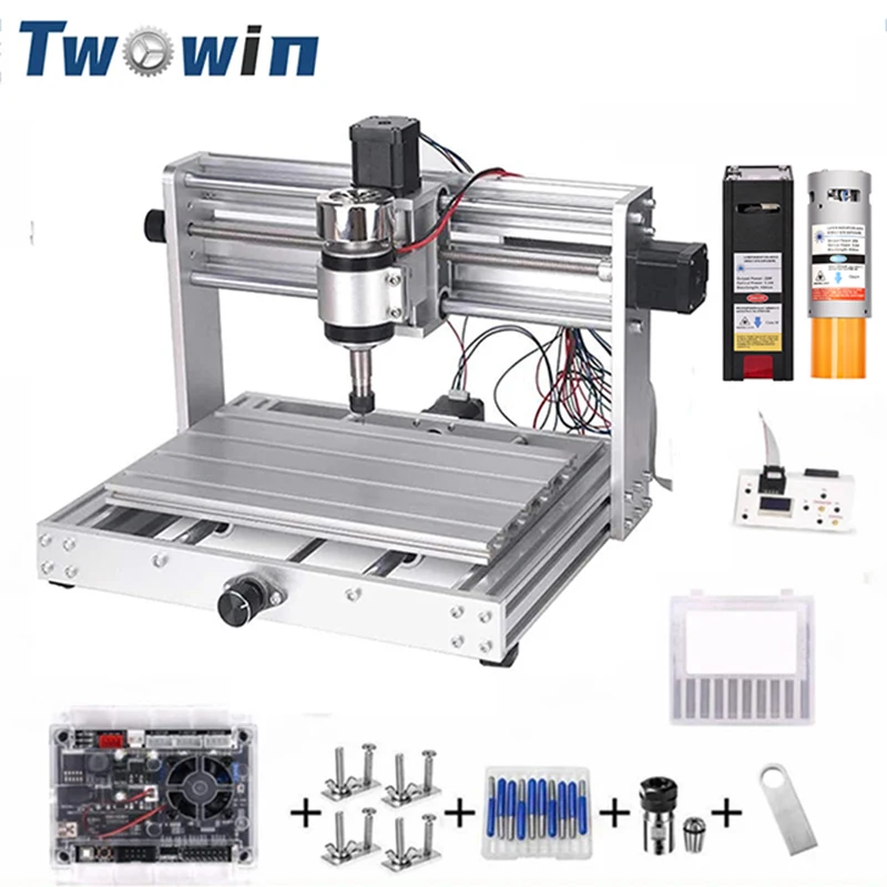 

3018 Pro MAX CNC Laser Engraver GRBL Control with 200W Spindle 3-Axis PCB Milling Machine Metal Engraving Machine Wood Router