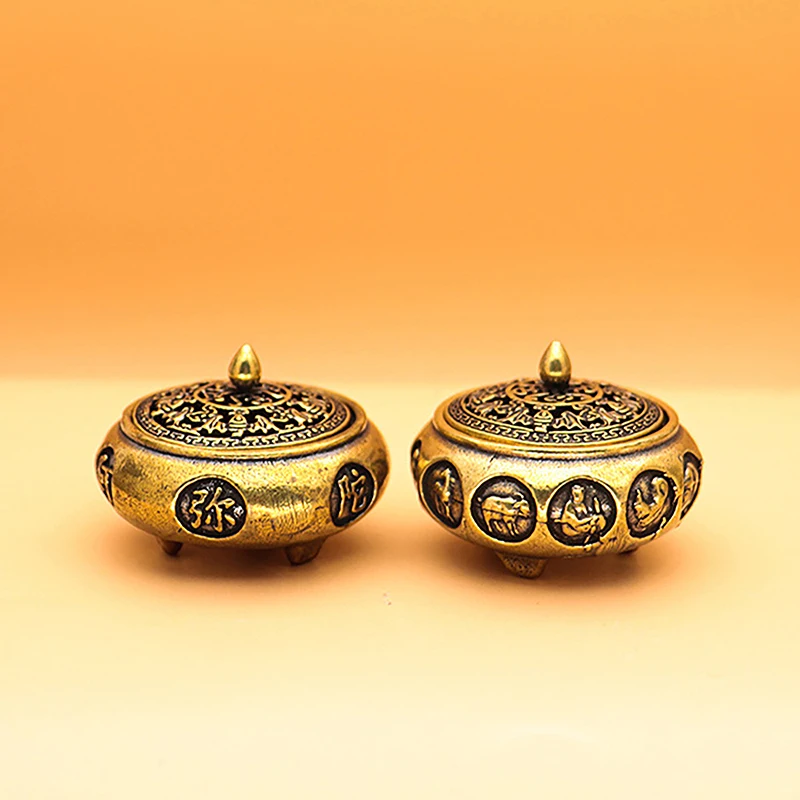 Медная курильница ручной работы с двенадцатью знаками зодиака идеально подходит