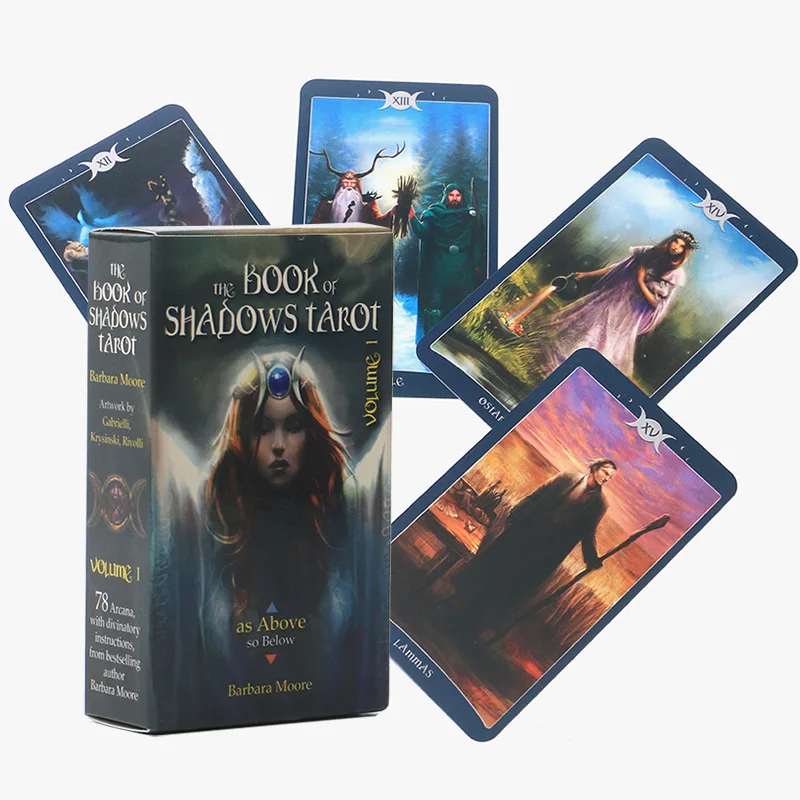 

78Pcs The Book of Shadows Tarot Deck Oracle Cards Divination Entertainment Party Board Game Fate Tarot Card Game