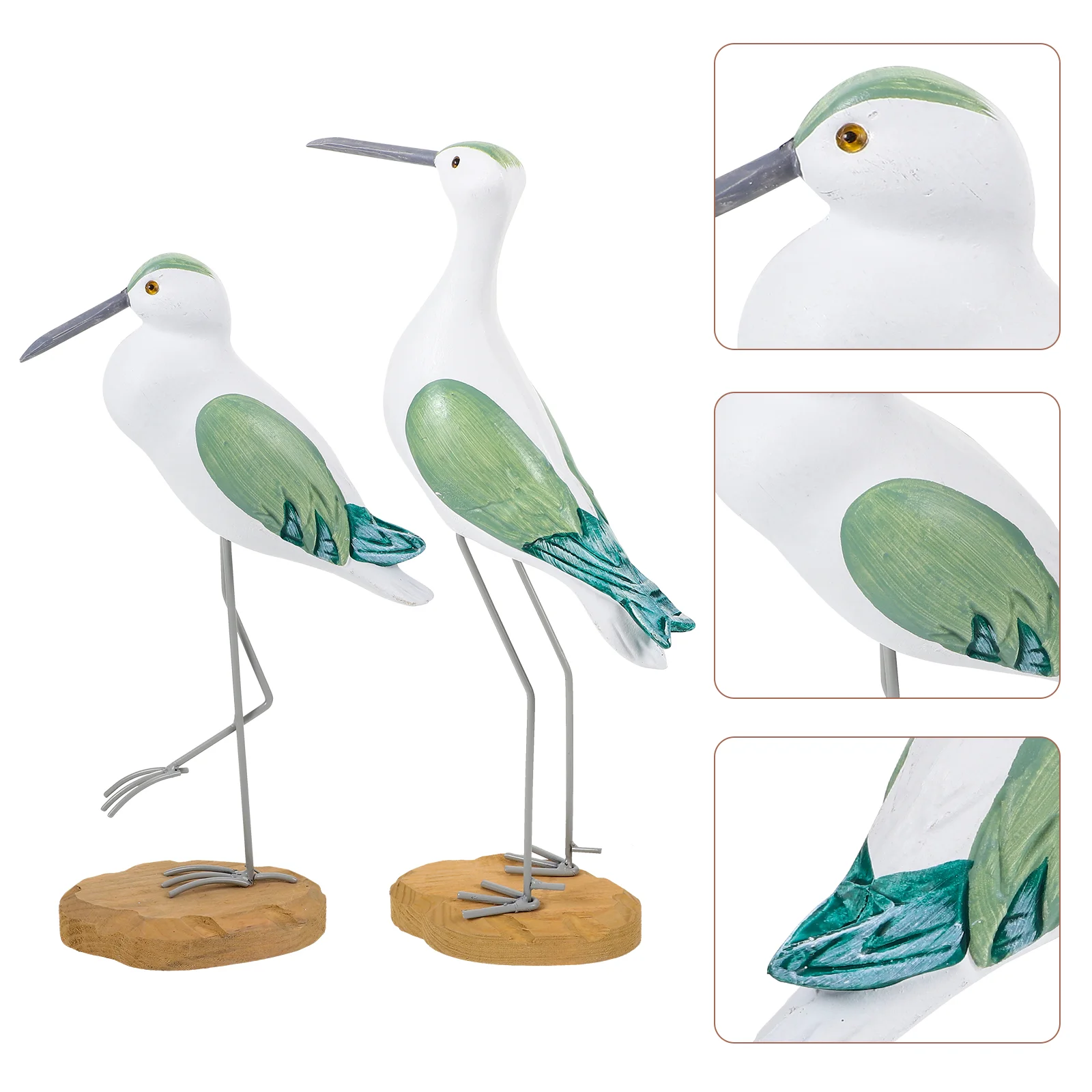 

Imikeya Seagull Ornaments Outdoor Home Decor Tv Stand Desktop Coastal Beach Bird Statue Seaside Ocean Wooden Craft